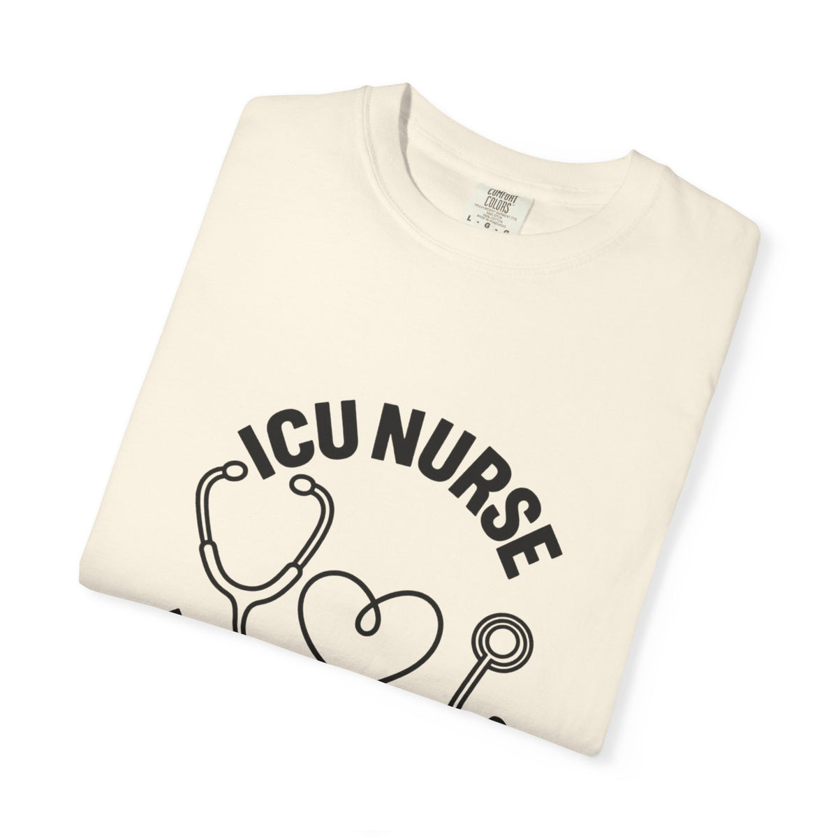 ICU Nurse Night Shift Survivor T-shirt | Stethoscope Heart Design