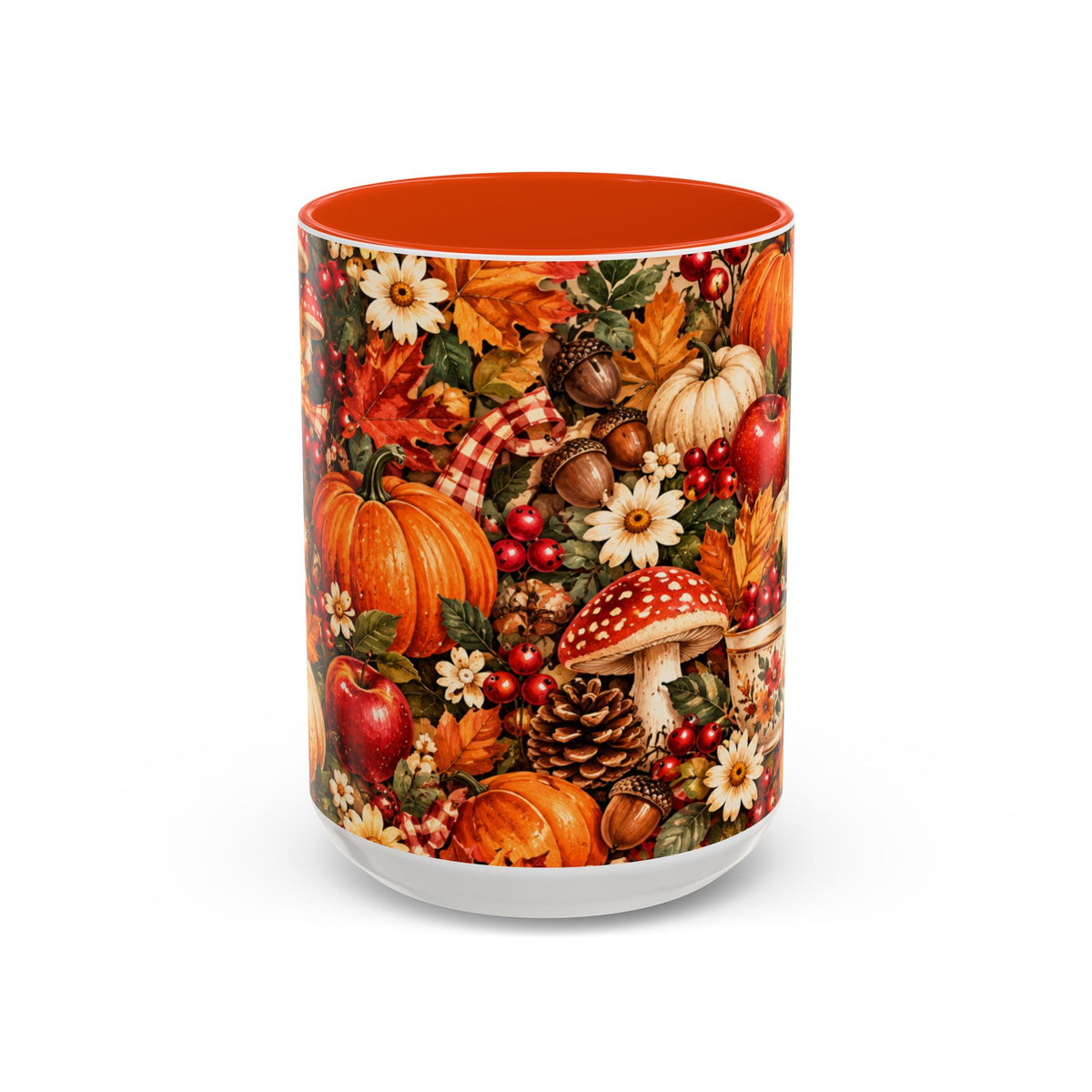 Autumn Harvest Mugs | Fall Pumpkins, Apples, Mushrooms