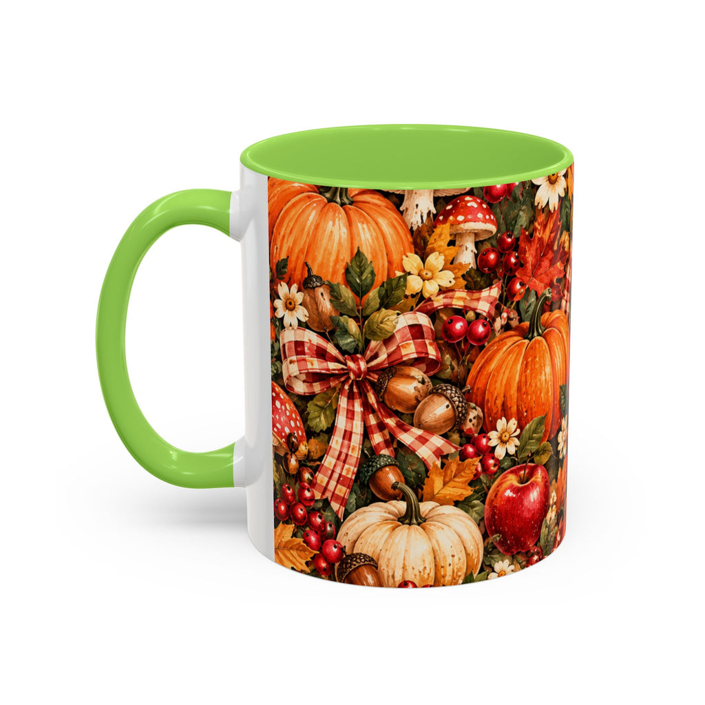 Autumn Harvest Mugs | Fall Pumpkins, Apples, Mushrooms, Daisies 11oz 15oz