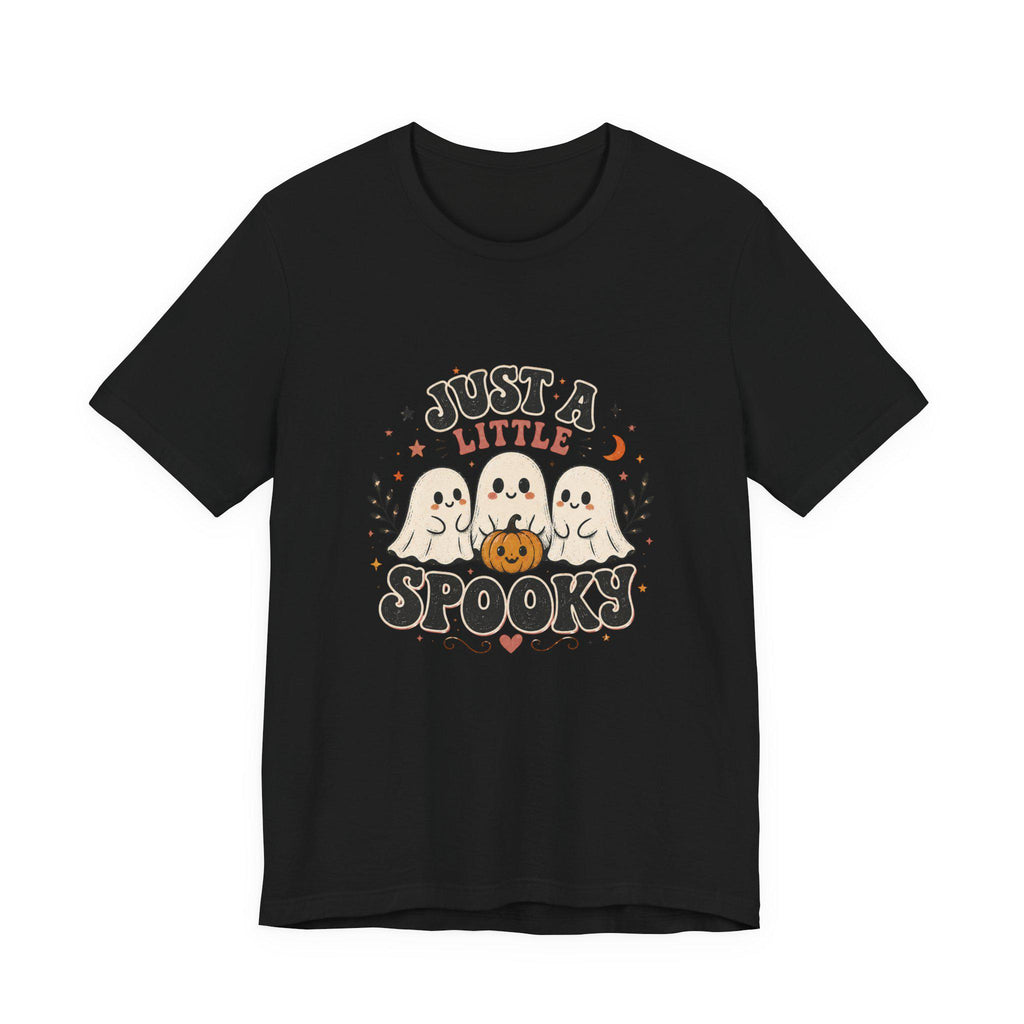 Just A Little Spooky tee | Cute Ghosts with Pumpkin Halloween Shirt