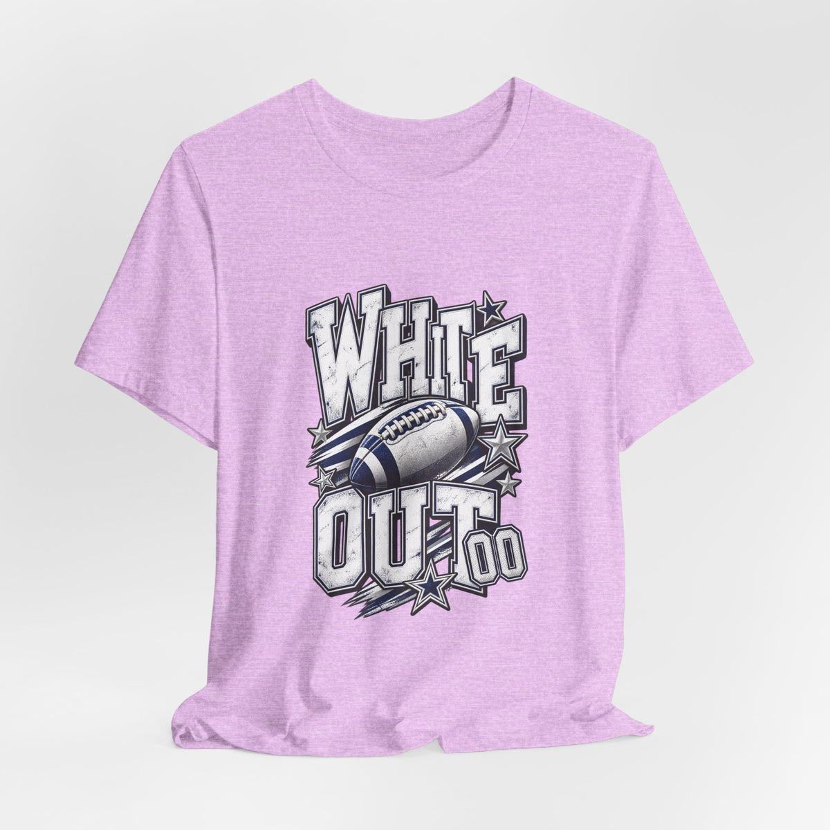 White Out Football Tee | Vintage Helmet, Stars, Sports Graphic