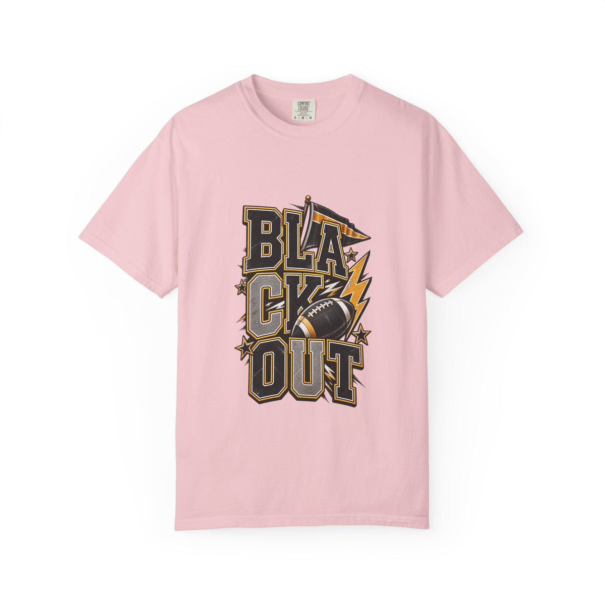 Blackout Lightning Football tee | Graphic T-Shirt, Team Spirit