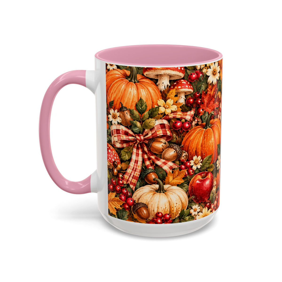 Autumn Harvest Mugs | Fall Pumpkins, Apples, Mushrooms, Daisies 11oz 15oz