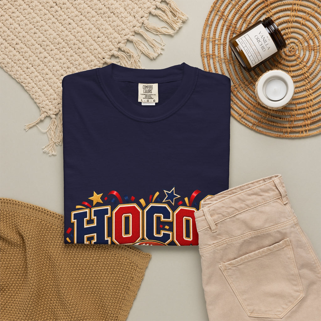 HOCO? Football Homecoming T-shirt | School Spirit, Stars & Banner Design