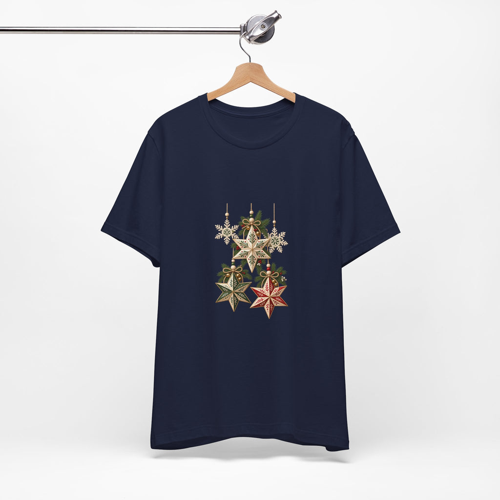 Christmas Star Ornaments T-Shirt — Vintage Holiday Stars Tee
