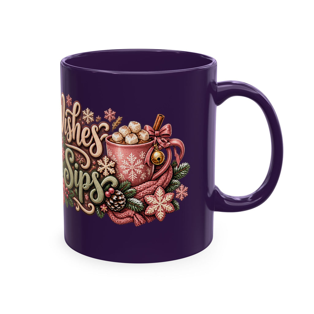 Warm Wishes & Winter Sips Christmas Ceramic Mug