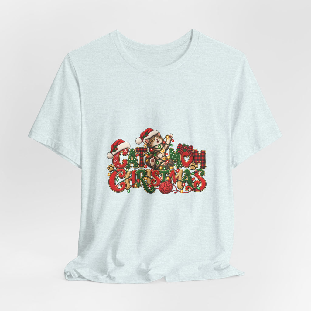 Christmas Cat Tee — Cute "Cat-ty Christmas" Holiday T-Shirt with Santa Cat Design