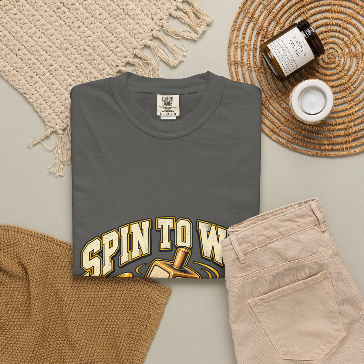 Spin to Win Dreidel T-shirt | Hanukkah Chanukah Festival Design