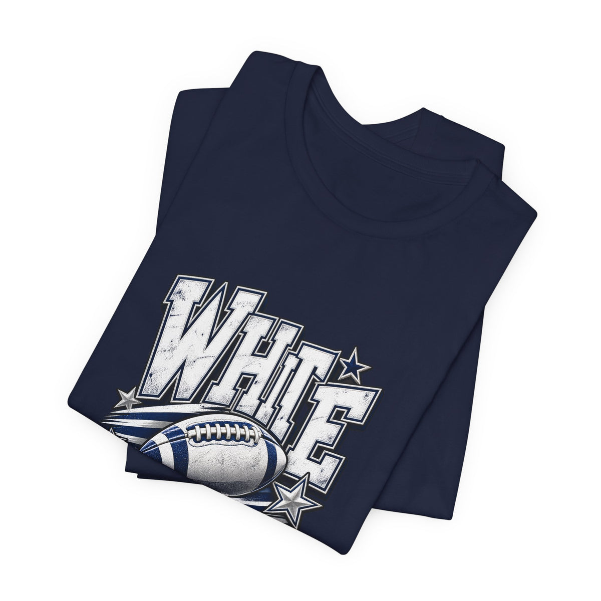 White Out Football Tee | Vintage Helmet, Stars, Sports Graphic