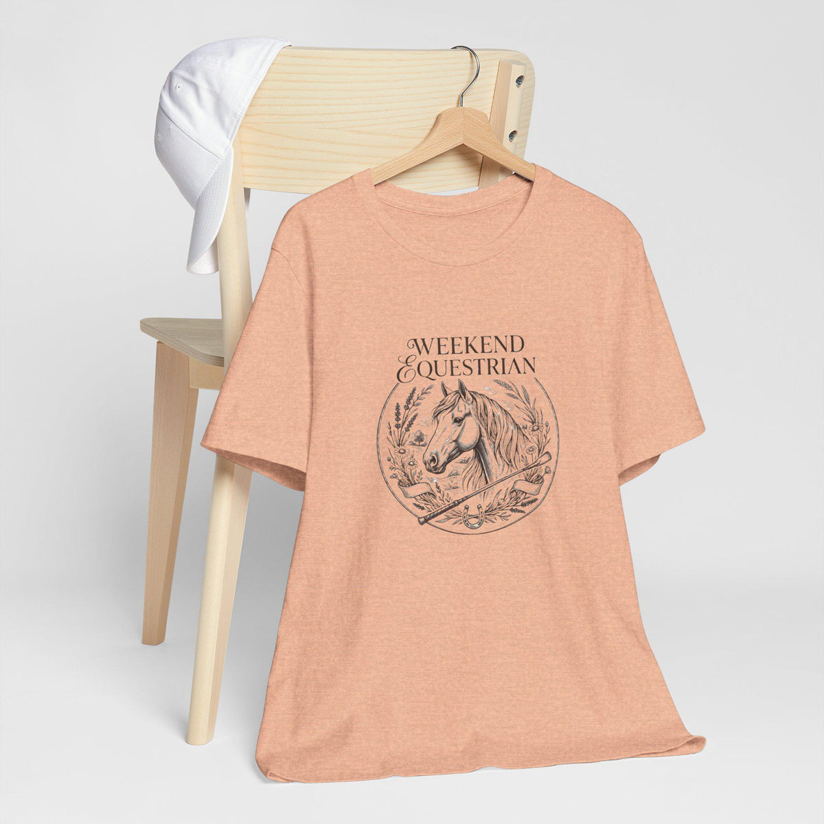 Weekend Equestrian horse illustration T-Shirt | Vintage equine line art