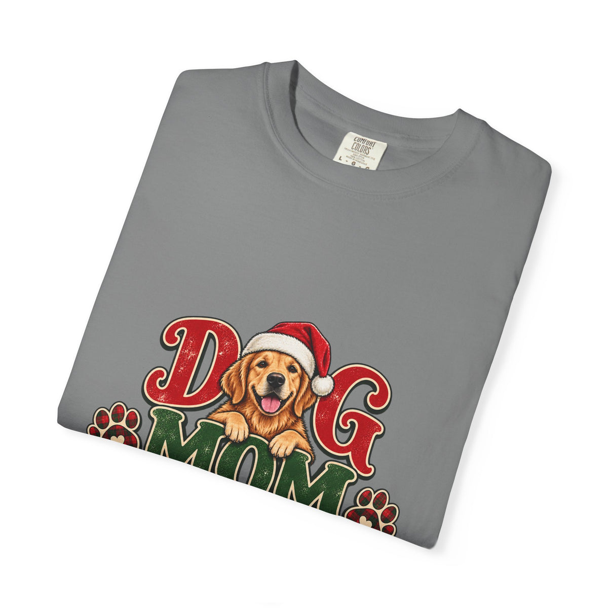 Dog Mom Christmas T-Shirt — Cute Golden Retriever Holiday Tee