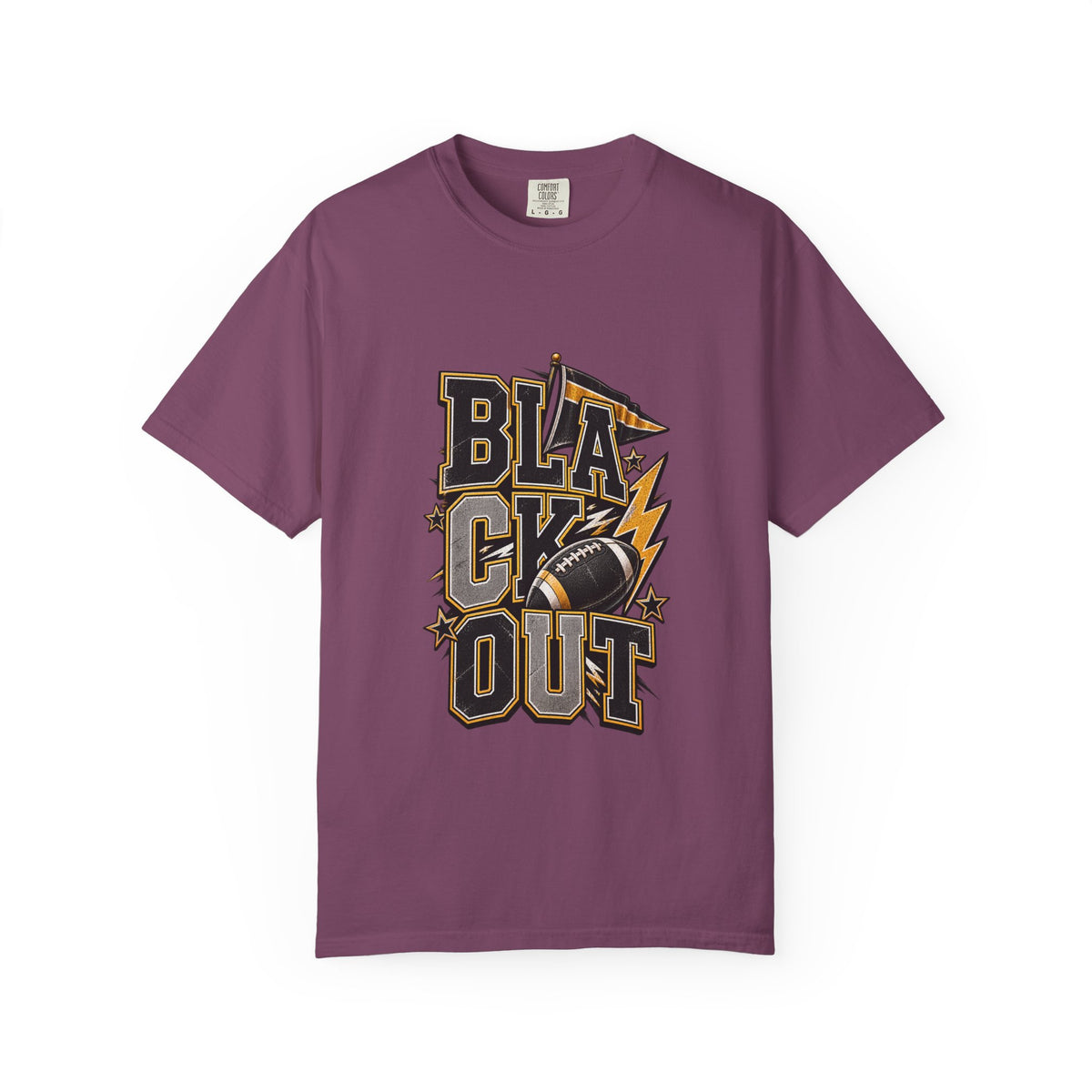Blackout Lightning Football tee | Graphic T-Shirt, Team Spirit
