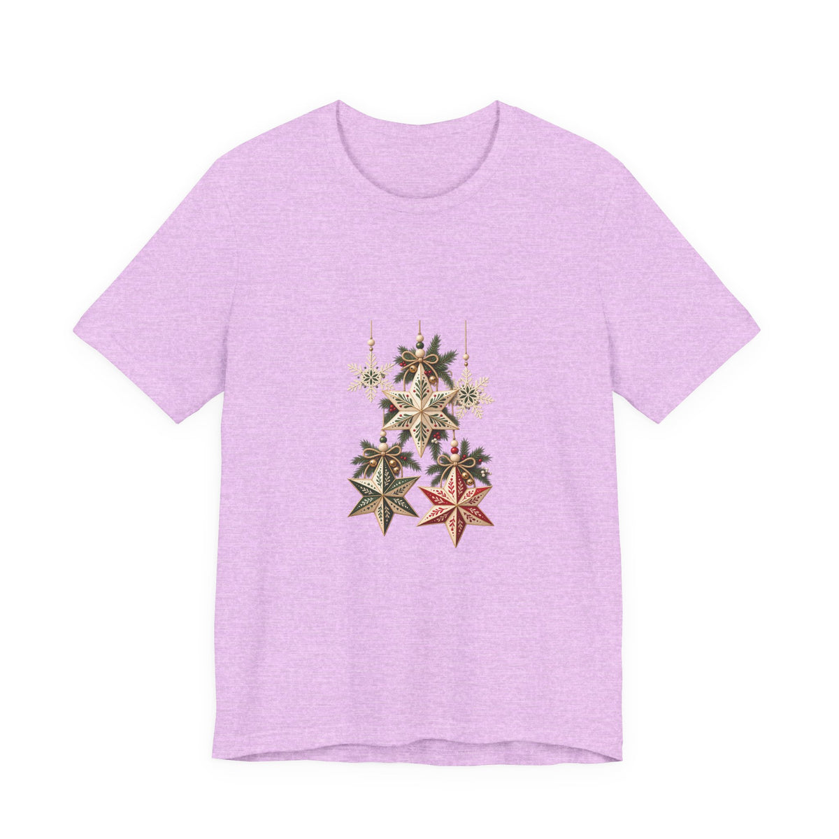 Christmas Star Ornaments T-Shirt — Vintage Holiday Stars Tee