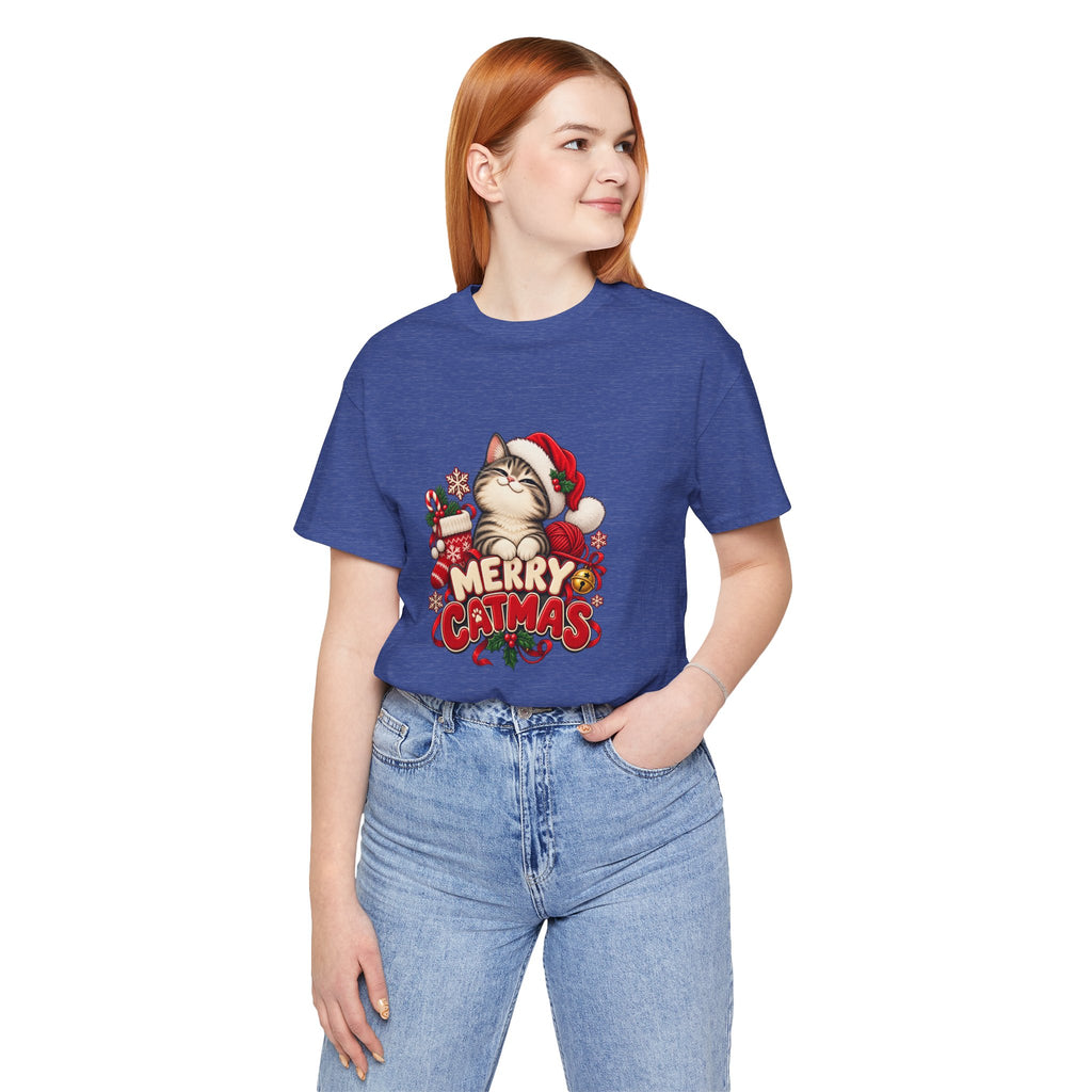 Merry Catmas T-Shirt – Cute Christmas Cat Holiday Tee
