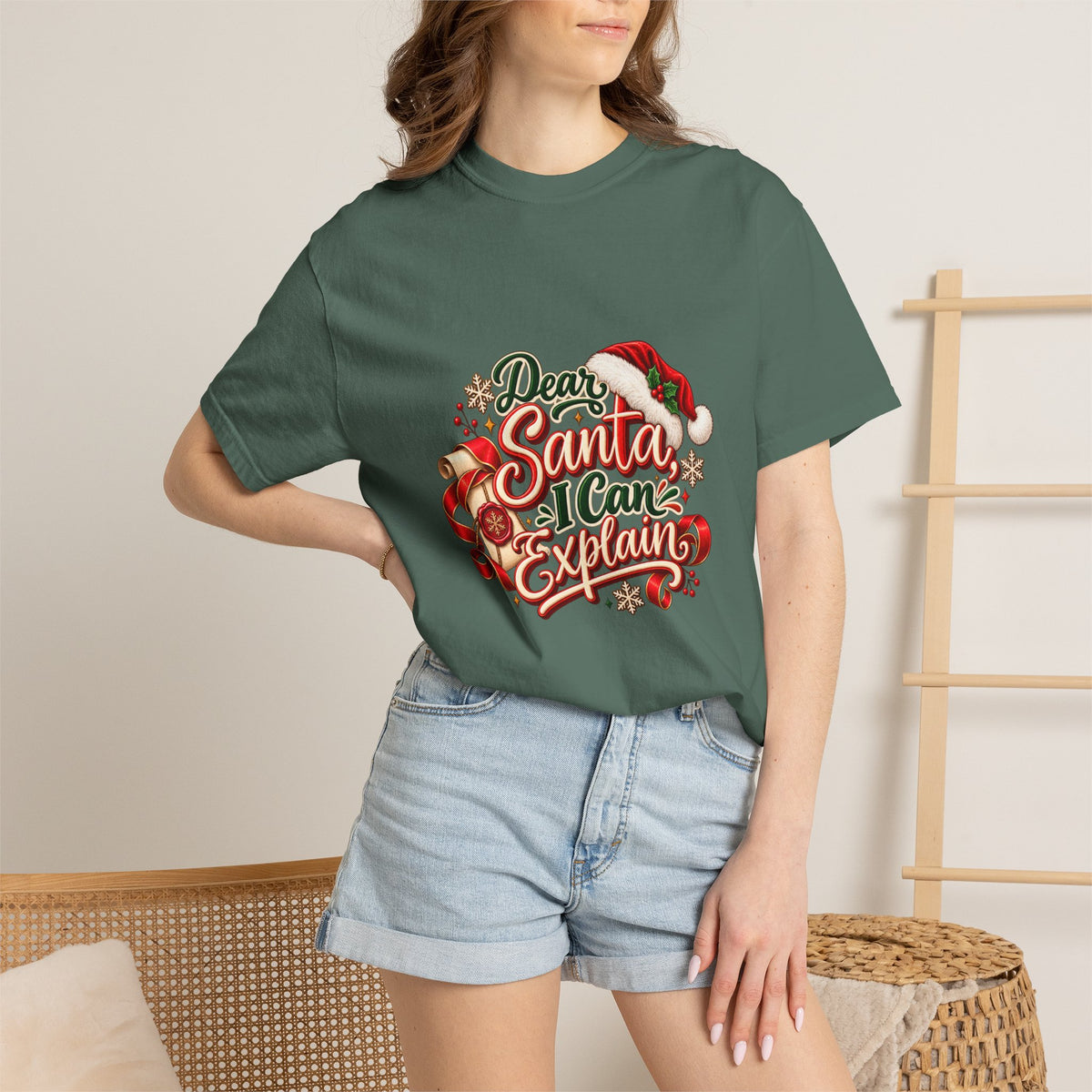 Dear Santa I Can Explain T-Shirt — Funny Christmas Tee