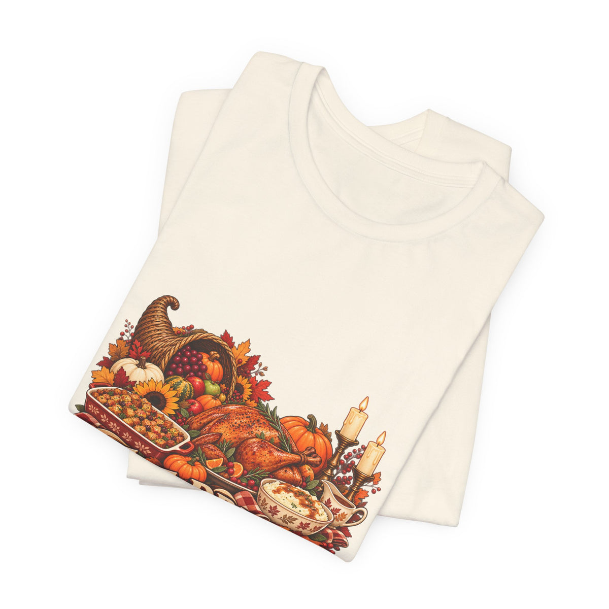 Eat Drink Be Thankful Thanksgiving Tee | Cornucopia Harvest Fall Shirt