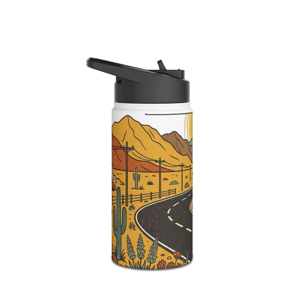Desert Road Trip Stainless Steel Water Bottle | Scenic Canyon Drive