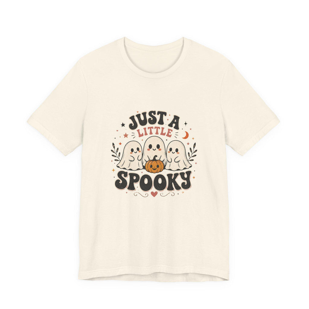 Just A Little Spooky tee | Cute Ghosts with Pumpkin Halloween Shirt