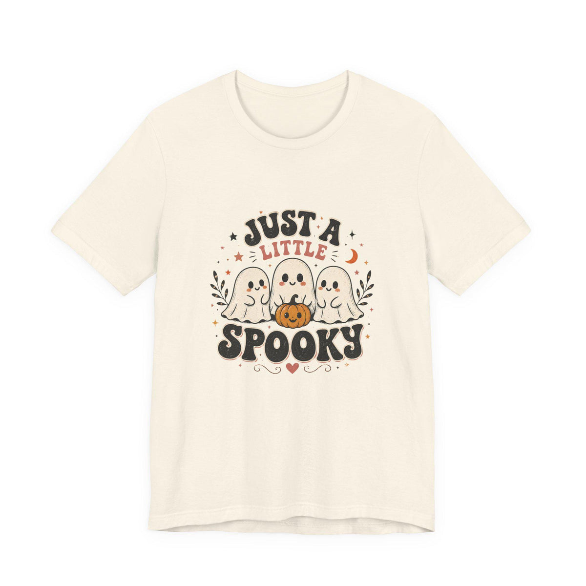 Just A Little Spooky tee | Cute Ghosts with Pumpkin Halloween Shirt