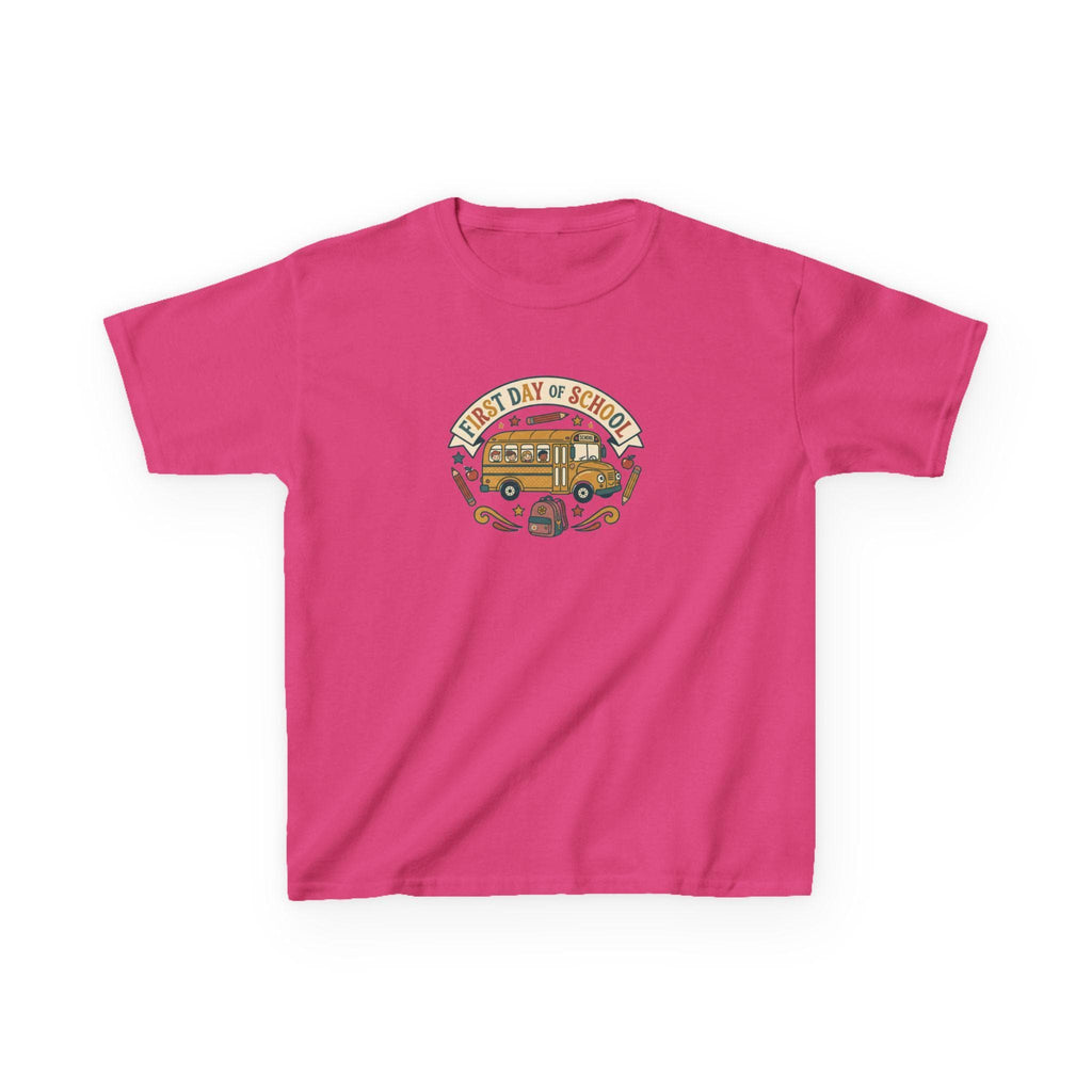 First Day of School School Bus Kids T-Shirt | Back to School, Cute Bus Design