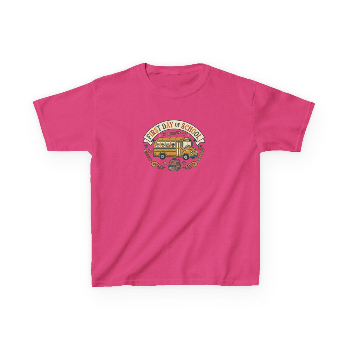 First Day of School School Bus Kids T-Shirt | Back to School, Cute Bus Design