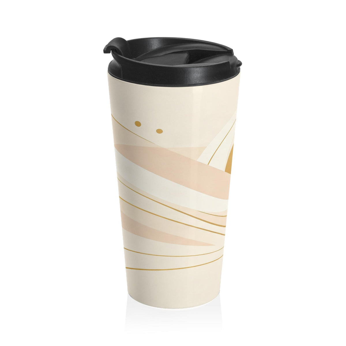 Retro Mountain Sun Van Stainless Steel Travel Mug | Scenic Camping Landscape