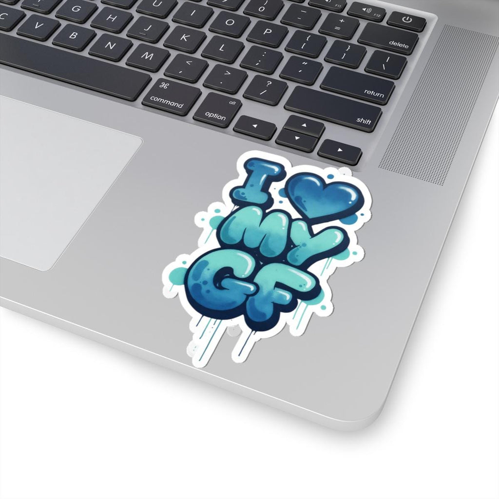 I Heart My GF Sticker | Kiss-Cut Vinyl Sticker, Laptop Decal