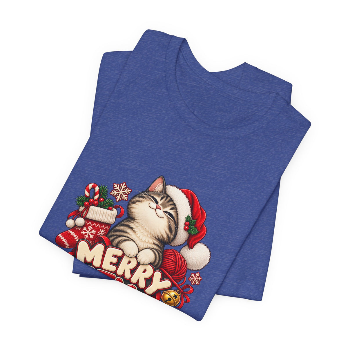 Merry Catmas T-Shirt – Cute Christmas Cat Holiday Tee