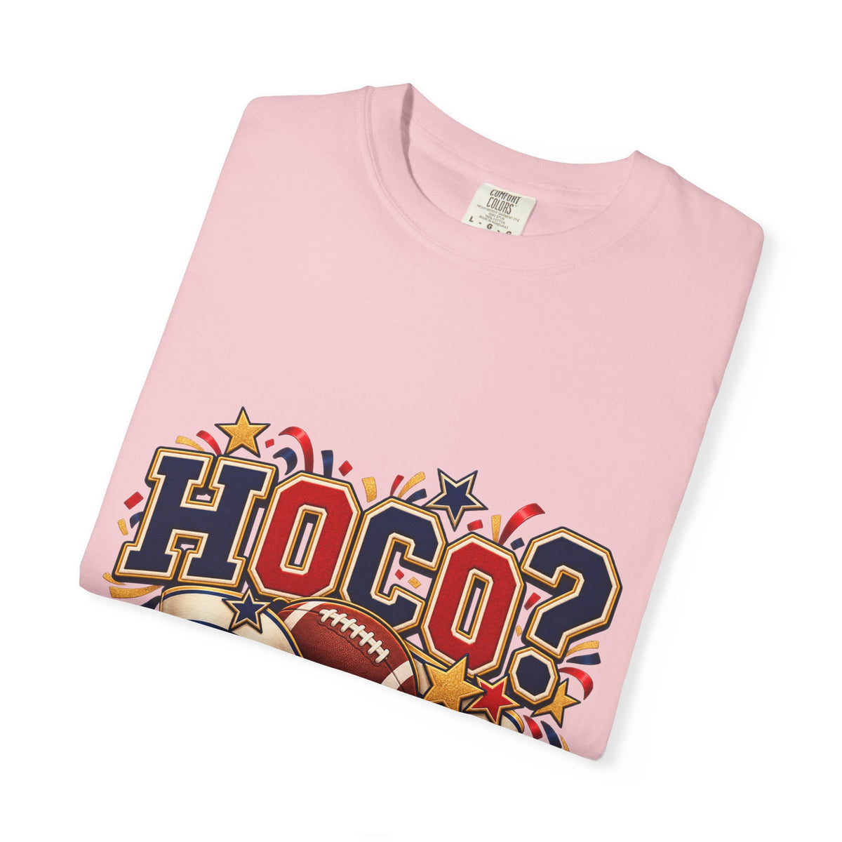 HOCO? Football Homecoming T-shirt | School Spirit, Stars & Banner Design