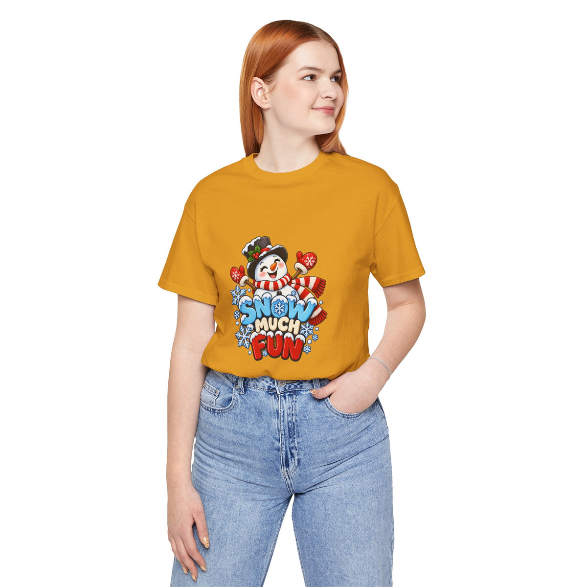Snow Much Fun T-Shirt – Cute Snowman Holiday Tee