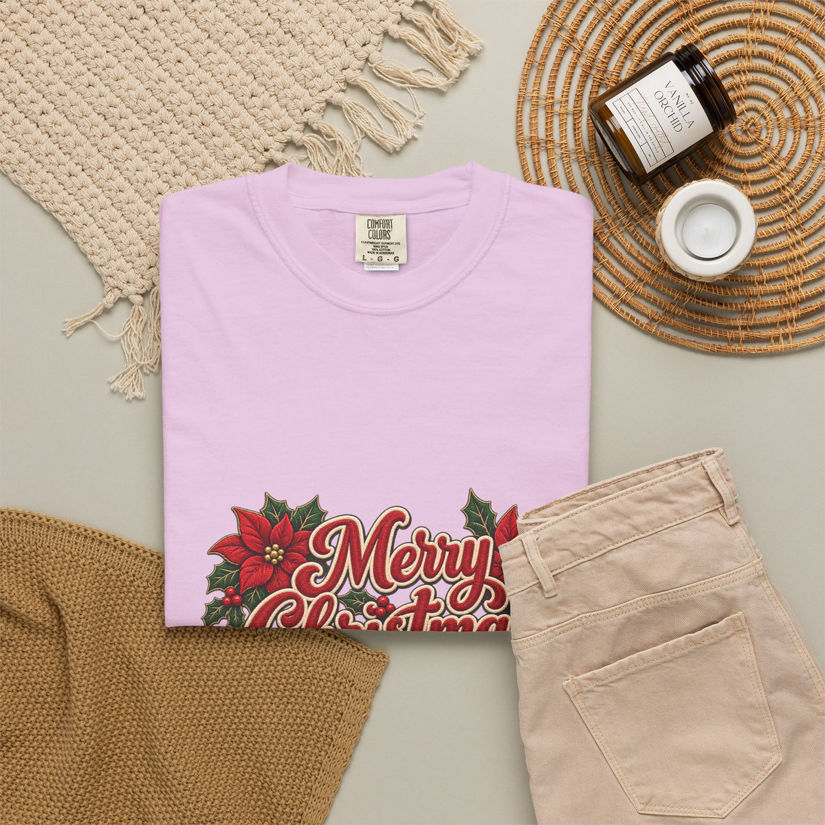 Merry Christmas Poinsettia T-Shirt
