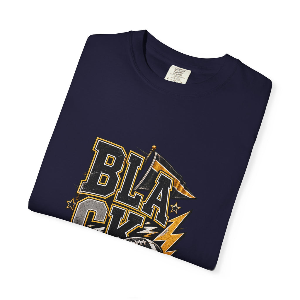 Blackout Lightning Football tee | Graphic T-Shirt, Team Spirit