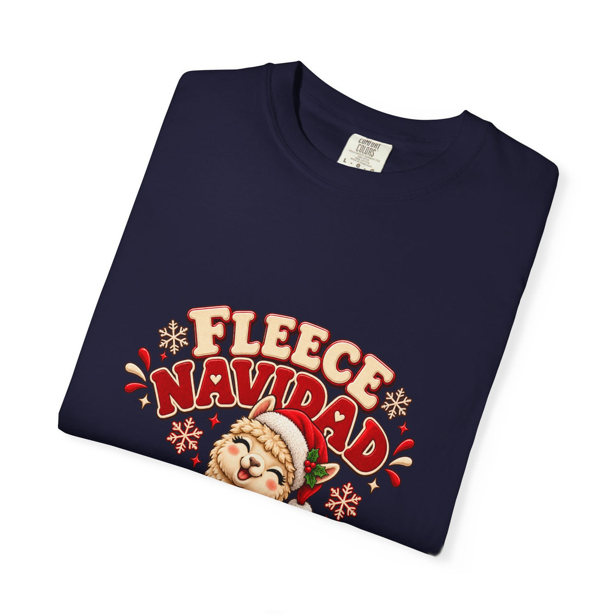 Fleece Navidad Tee — Cute Llama Christmas T-Shirt