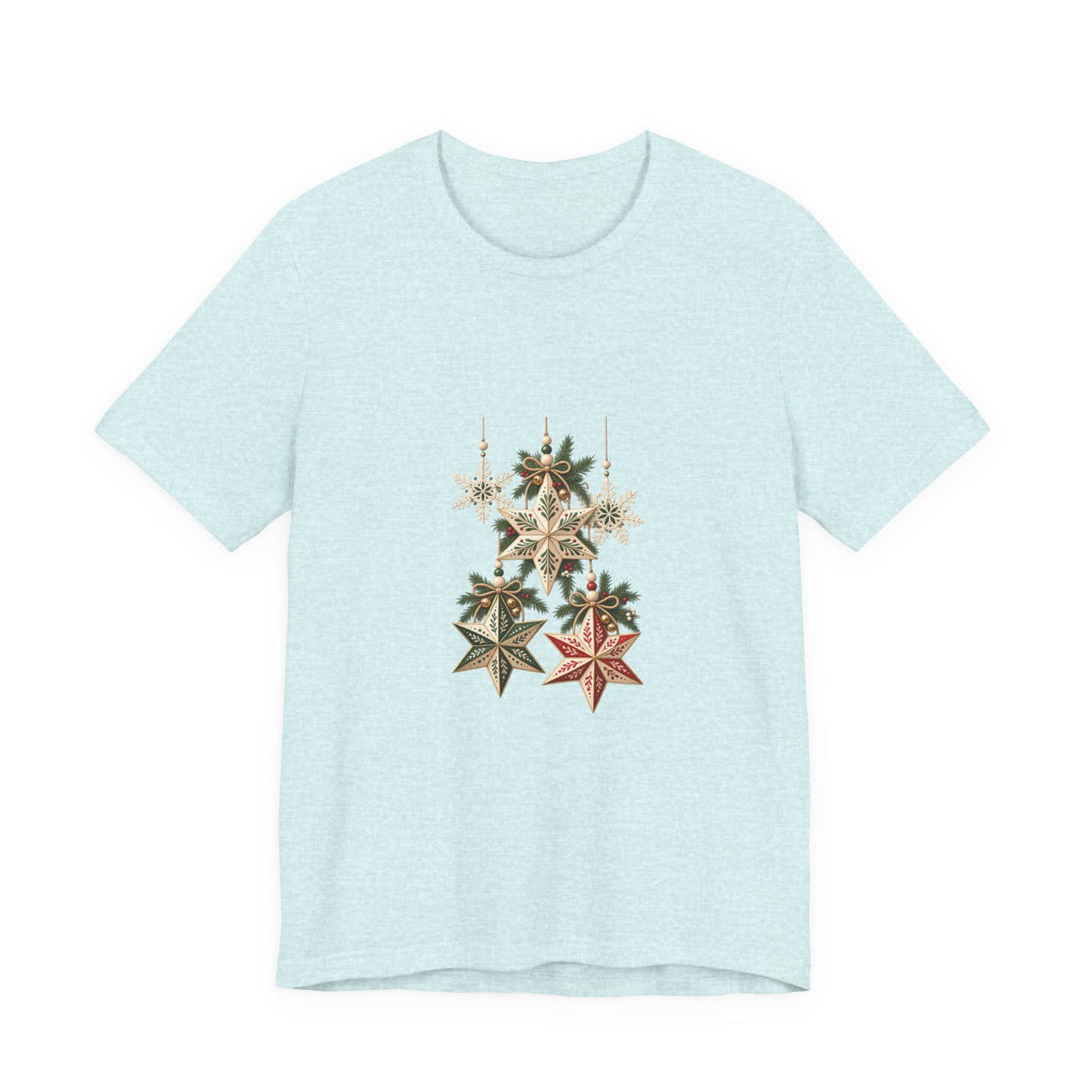 Christmas Star Ornaments T-Shirt — Vintage Holiday Stars Tee