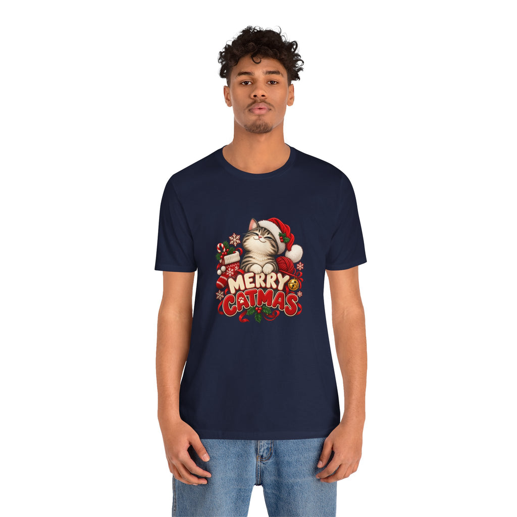 Merry Catmas T-Shirt – Cute Christmas Cat Holiday Tee
