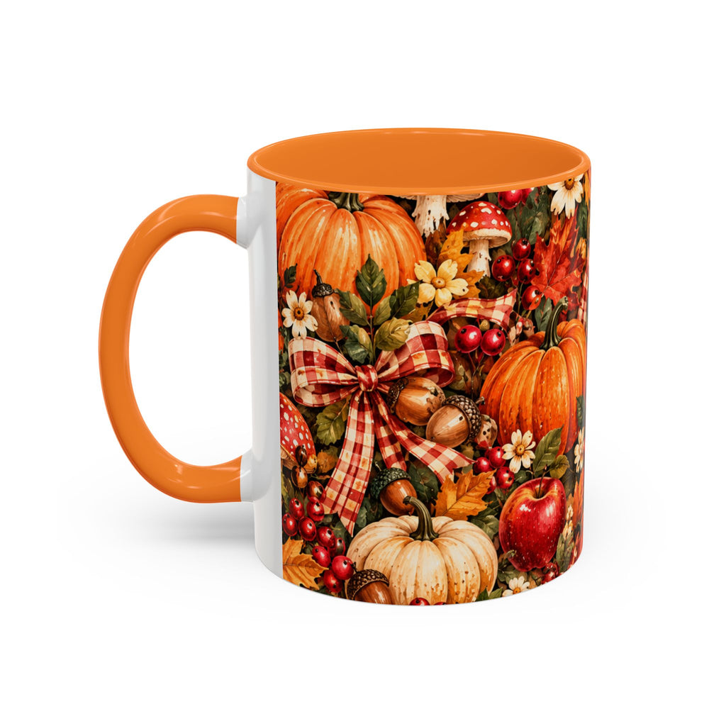 Autumn Harvest Mugs | Fall Pumpkins, Apples, Mushrooms, Daisies 11oz 15oz