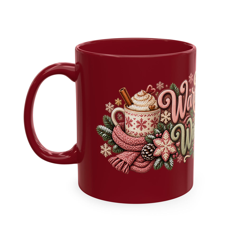 Warm Wishes & Winter Sips Christmas Ceramic Mug