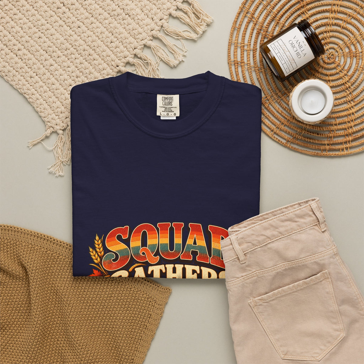 Squad Gathers Here T-Shirt — Retro Thanksgiving Family Reunion Tee, Vintage Fall Gathering Shirt, Friendsgiving