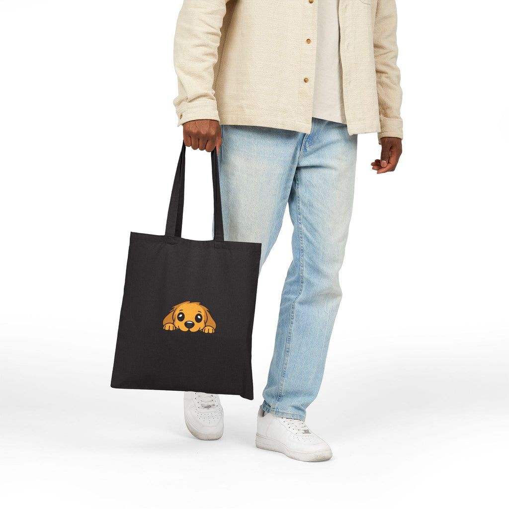 Peeking Puppy Sweat Shorts Tote Bag