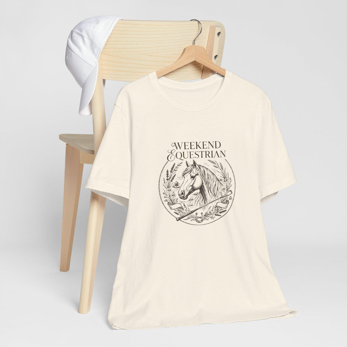 Weekend Equestrian horse illustration T-Shirt | Vintage equine line art