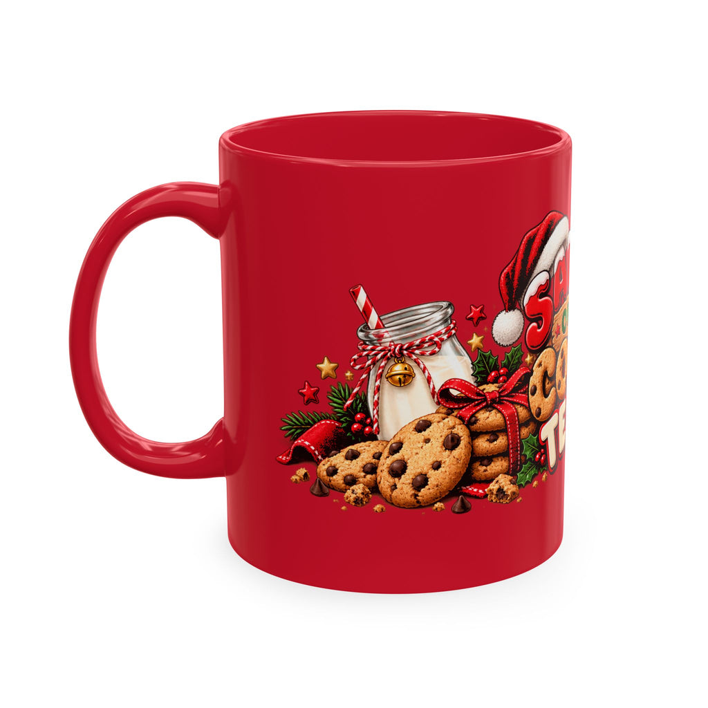 Santa’s Official Cookie Tester Ceramic Mug — Christmas Holiday Coffee Cup