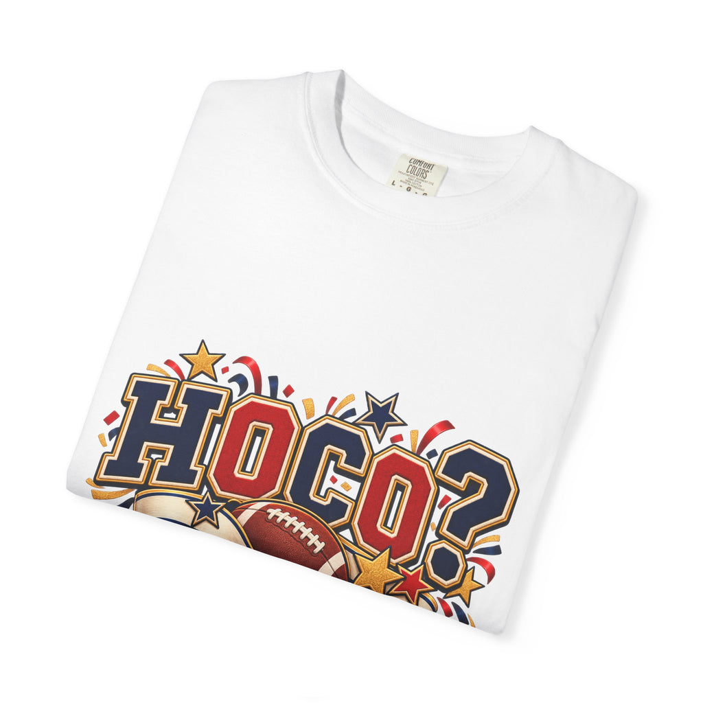 HOCO? Football Homecoming T-shirt | School Spirit, Stars & Banner Design
