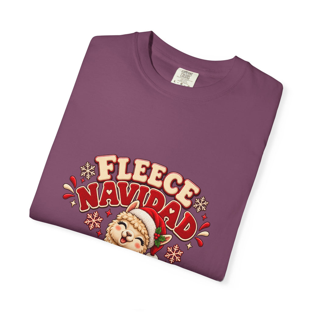 Fleece Navidad Tee — Cute Llama Christmas T-Shirt
