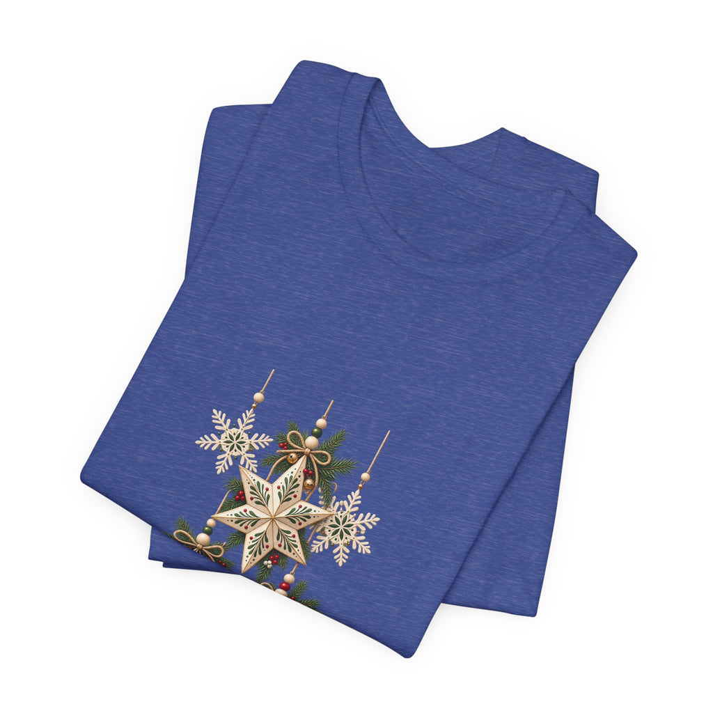 Christmas Star Ornaments T-Shirt — Vintage Holiday Stars Tee