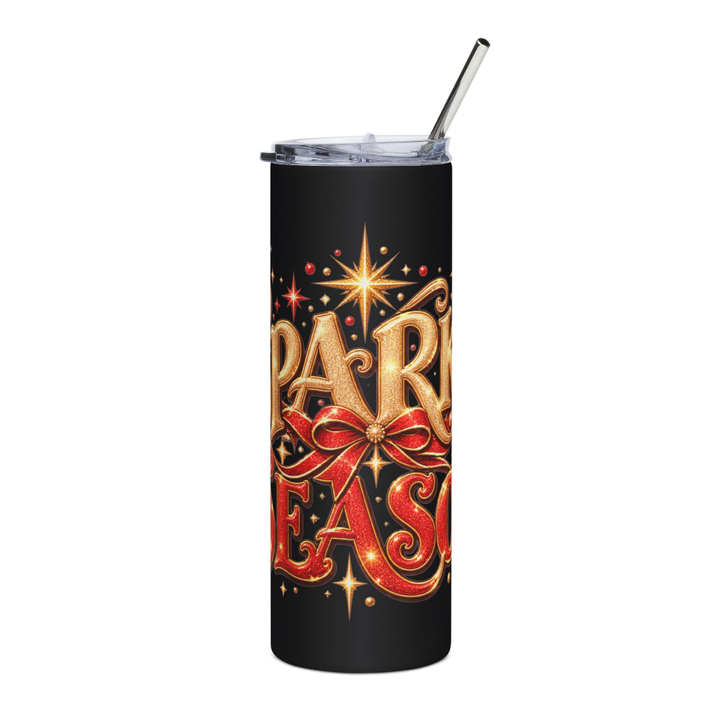 20oz Stainless Tumbler — "Sparkle Season" Holiday Stainless Steel Travel Cup