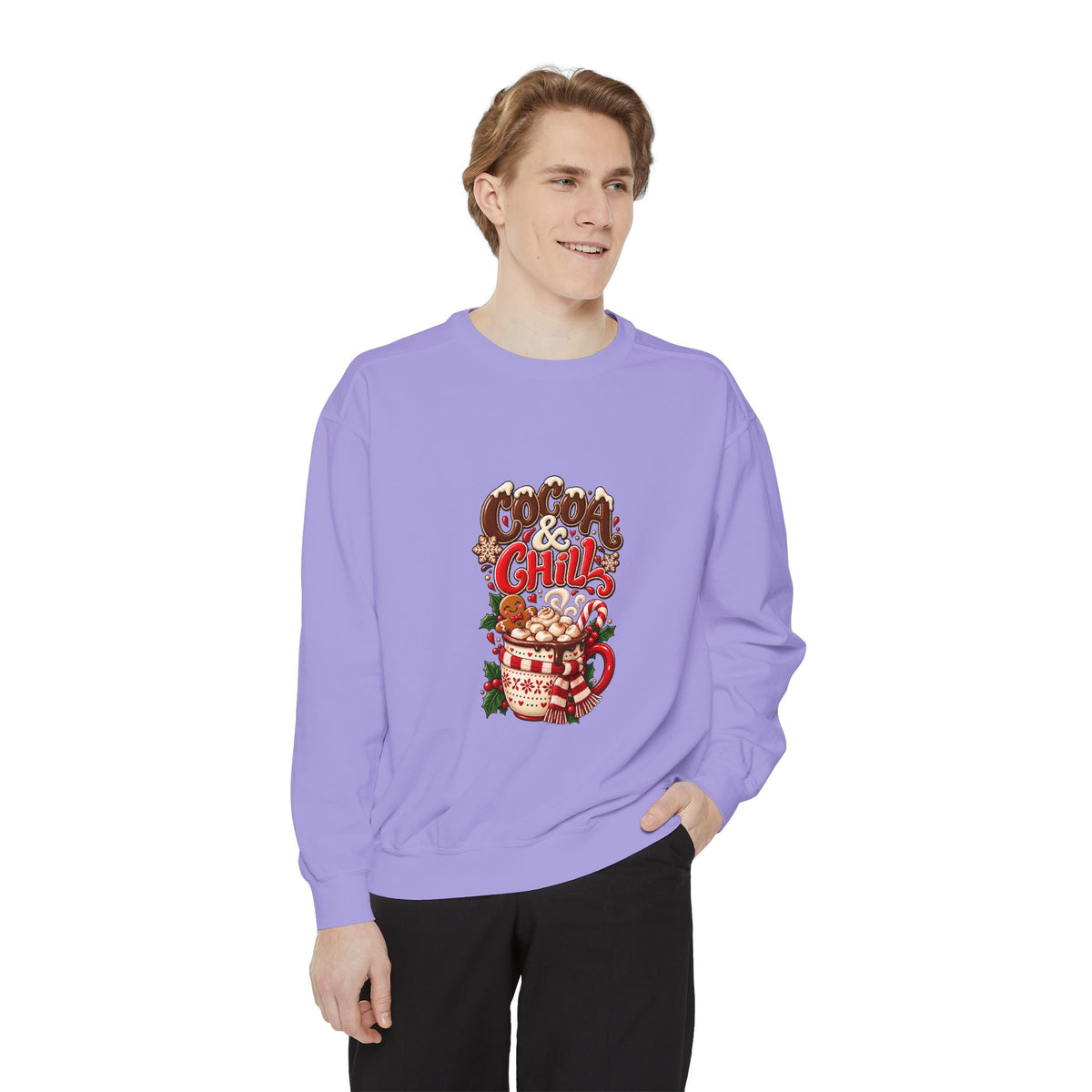 Christmas Cocoa Sweatshirt — Cozy "Cocoa Chill" Holiday Pullover
