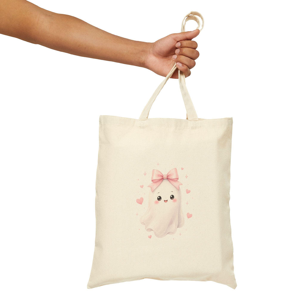 Back to School Monster Cotton Canvas Tote Bag | Cute Blue Backpack Design