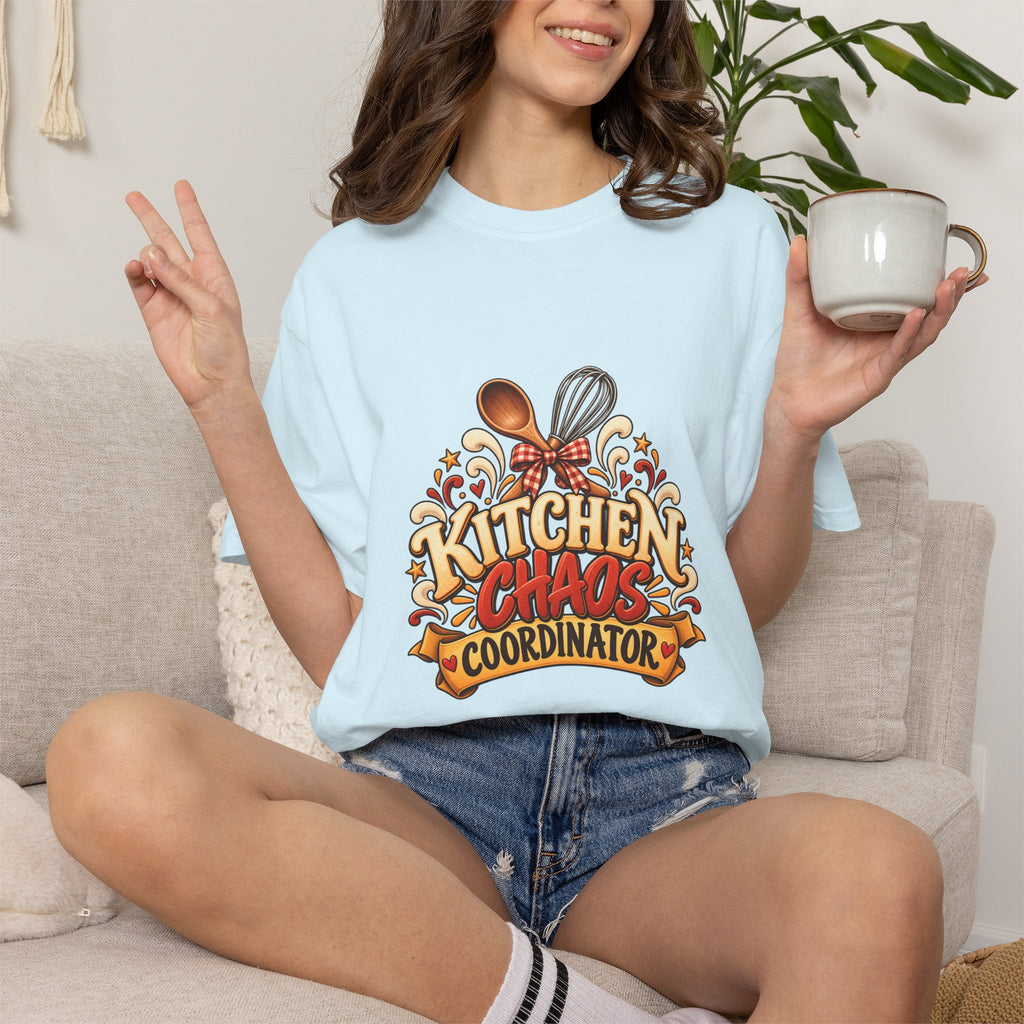 Kitchen Chaos Coordinator T-Shirt — Funny Thanksgiving Chef Shirt, Holiday Cooking Humor Tee, Baker Gift
