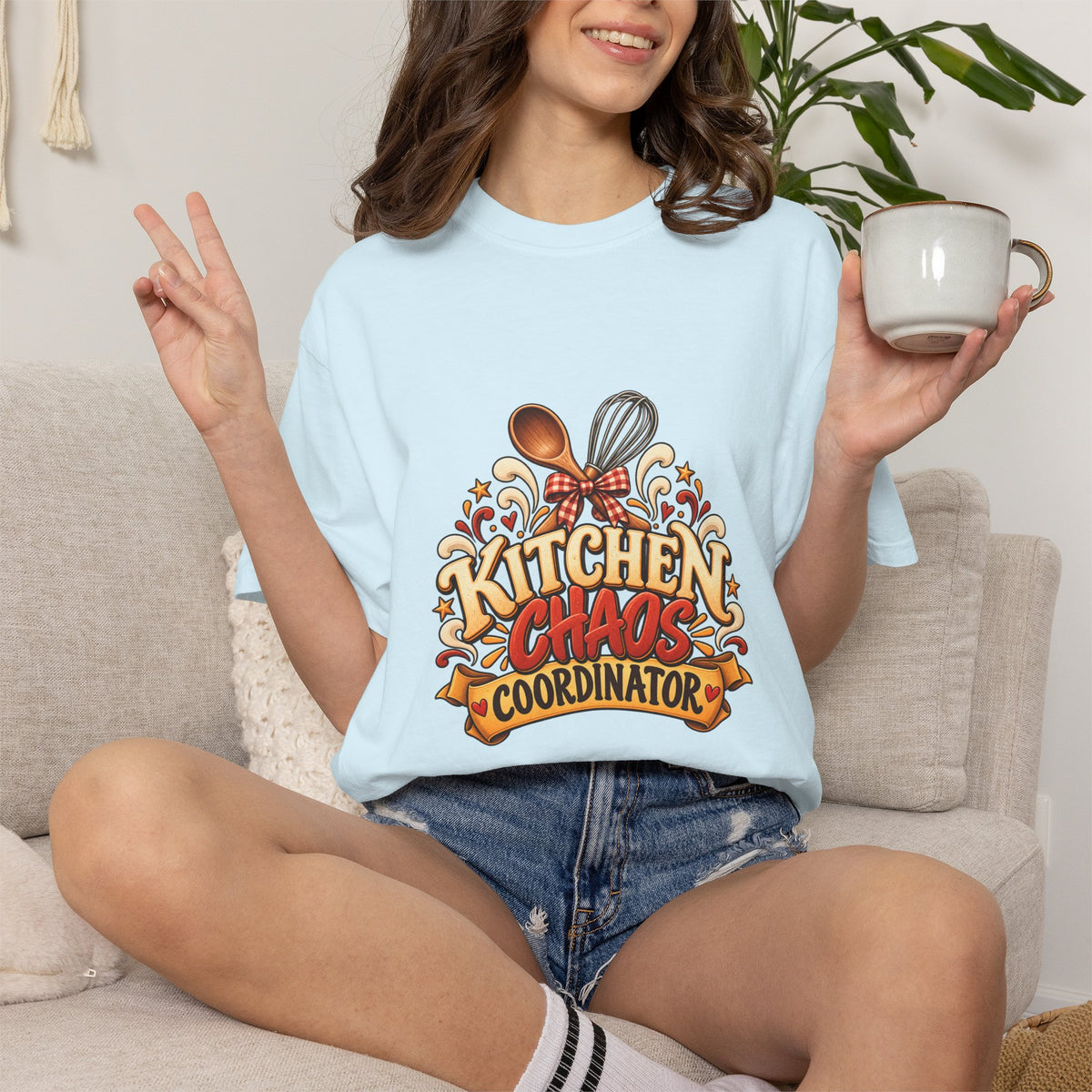 Kitchen Chaos Coordinator T-Shirt — Funny Thanksgiving Chef Shirt, Holiday Cooking Humor Tee, Baker Gift