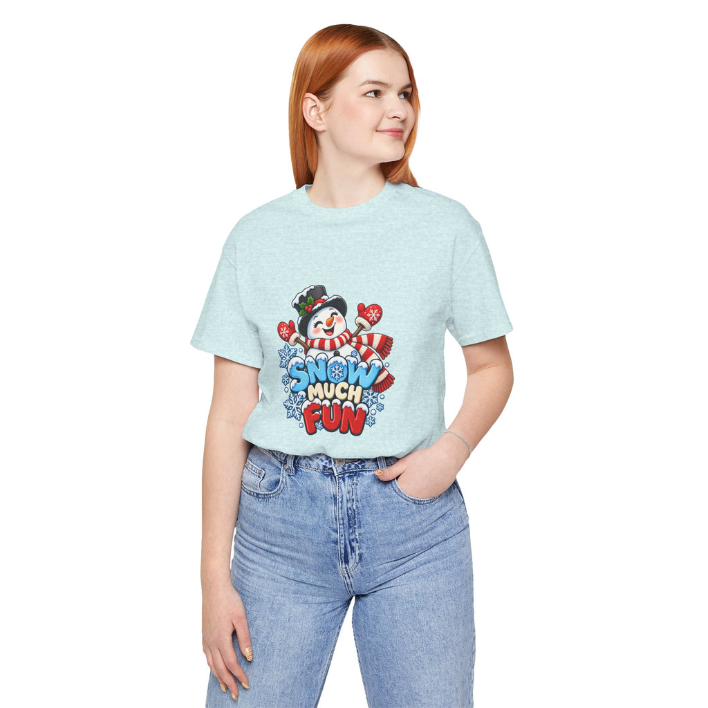 Snow Much Fun T-Shirt – Cute Snowman Holiday Tee
